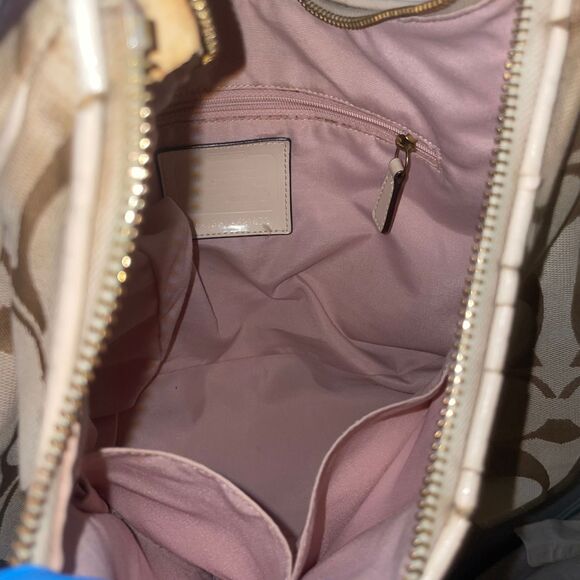 Coach Signature Stripe Convertible Hobo Bag (Shoulder & Crossbody) - Picture 4 of 14